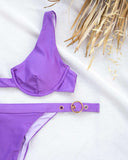 Σετ high leg bikini με μπανέλα
