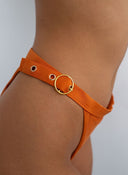 Σετ high leg bikini με μπανέλα - Πορτοκαλί - thefashionproject.gr - The Fashion Project