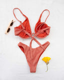Σετ lurex bikini με μπανέλα