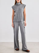 Σετ παντελόνι cargo με αμάνικο ζιβάγκο - Γκρι - thefashionproject.gr - The Fashion Project