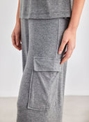 Σετ παντελόνι cargo με αμάνικο ζιβάγκο - Γκρι - thefashionproject.gr - The Fashion Project