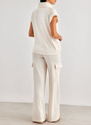 Σετ παντελόνι cargo με αμάνικο ζιβάγκο - Ζαχαρί - thefashionproject.gr - The Fashion Project