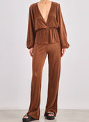 Σετ ρούχων γκοφρέ - Καφέ - thefashionproject.gr - K1