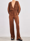 Σετ ρούχων γκοφρέ - Καφέ - thefashionproject.gr - K1