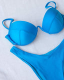 Σετ v cut bikini με σταθερή ενίσχυση - Τυρκουάζ - thefashionproject.gr - The Fashion Project