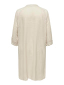 Shirt dress με λινό plus size CARMAKOMA 15323378 - Μπεζ - thefashionproject.gr - CARMAKOMA