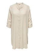 Shirt dress με λινό plus size CARMAKOMA 15323378 - Μπεζ - thefashionproject.gr - CARMAKOMA