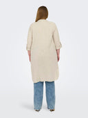 Shirt dress με λινό plus size CARMAKOMA 15323378 - Μπεζ - thefashionproject.gr - CARMAKOMA
