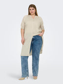 Shirt dress με λινό plus size CARMAKOMA 15323378 - Μπεζ - thefashionproject.gr - CARMAKOMA