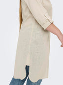 Shirt dress με λινό plus size CARMAKOMA 15323378 - Μπεζ - thefashionproject.gr - CARMAKOMA