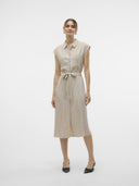 Shirt dress ριγέ αμάνικο με λινό Vero Moda 10282532