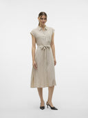 Shirt dress ριγέ αμάνικο με λινό Vero Moda 10282532