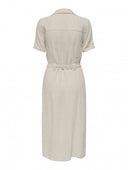 Shirtdress με λινό ONLY 15347210 - Μπεζ - thefashionproject.gr - ONLY