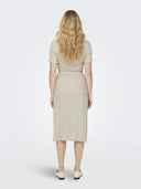 Shirtdress με λινό ONLY 15347210 - Μπεζ - thefashionproject.gr - ONLY