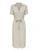 Shirtdress με λινό ONLY 15347210 - Μπεζ - thefashionproject.gr - ONLY