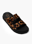 Slides δερμάτινα με print ATENEO - Leopard - thefashionproject.gr - ATENEO
