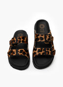Slides δερμάτινα με print ATENEO - Leopard - thefashionproject.gr - ATENEO