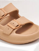 Slides ελαφριά με φάσες - Κάμελ - thefashionproject.gr - The Fashion Project