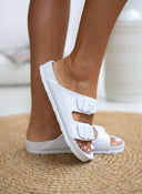 Slides με ανατομικό πάτο Plakton 760010 - Λευκό - thefashionproject.gr - Plakton