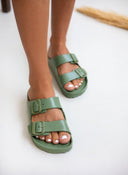 Slides με ανατομικό πάτο Plakton 760010 - Χακί - thefashionproject.gr - Plakton
