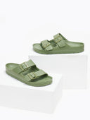 Slides με ανατομικό πάτο Plakton 760010 - Χακί - thefashionproject.gr - Plakton