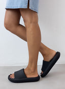 Slides με φαρδιά φάσα - Μαύρο - thefashionproject.gr - The Fashion Project
