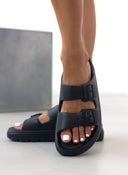 Slides με φάσες - Μαύρο - thefashionproject.gr - Jelly Vitamin