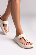 Slides με τοκά - Μπεζ - thefashionproject.gr - Jelly Vitamin
