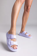 Slides με τοκάδες στο ίδιο χρώμα - Λιλά - thefashionproject.gr - Hellobland - 23933070002