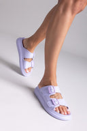 Slides με τοκάδες στο ίδιο χρώμα - Λιλά - thefashionproject.gr - Hellobland - 23933070002