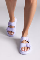 Slides με τοκάδες στο ίδιο χρώμα - Λιλά - thefashionproject.gr - Hellobland - 23933070002