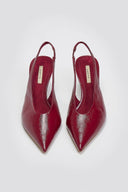 Slingback γόβες μυτερές CORINA - Burgundy - thefashionproject.gr - CORINA