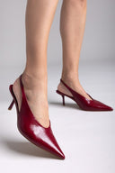 Slingback γόβες μυτερές CORINA - Burgundy - thefashionproject.gr - CORINA