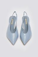 Slingback γόβες μυτερές CORINA - Γαλάζιο - thefashionproject.gr - CORINA