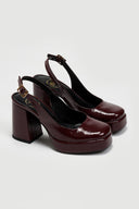 Γόβες Slingback λουστρίνι με ανοιχτή φτέρνα tfp