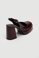 Γόβες Slingback λουστρίνι με ανοιχτή φτέρνα tfp