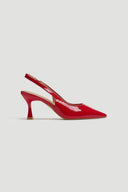 Γόβες Slingback μυτερές λουστρίνι ERYNN