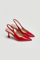 Γόβες Slingback μυτερές λουστρίνι ERYNN