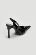 Γόβες slingback μυτερές  λουστρίνι TFP