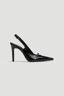 Γόβες slingback μυτερές  λουστρίνι TFP