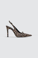 Γόβες μυτερές slingback σατέν TFP