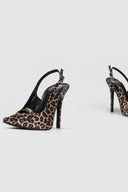 Γόβες μυτερές slingback σατέν TFP