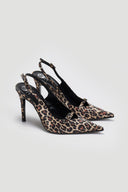 Γόβες μυτερές slingback σατέν TFP