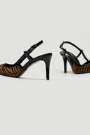 Γόβες Slingback μυτερές ponyskin TFP