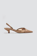 Slingback σατέν γόβες με φιόγκο CORINA