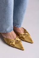 Slingback σατέν γόβες με φιόγκο CORINA