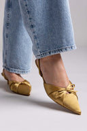 Slingback σατέν γόβες με φιόγκο CORINA