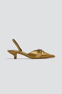 Slingback σατέν γόβες με φιόγκο CORINA