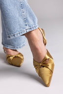 Slingback σατέν γόβες με φιόγκο CORINA