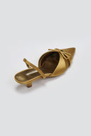 Slingback σατέν γόβες με φιόγκο CORINA